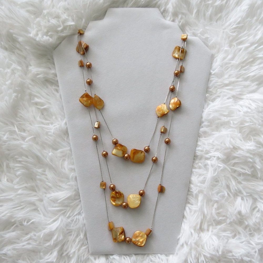 Earthy Stone Bead Necklace
